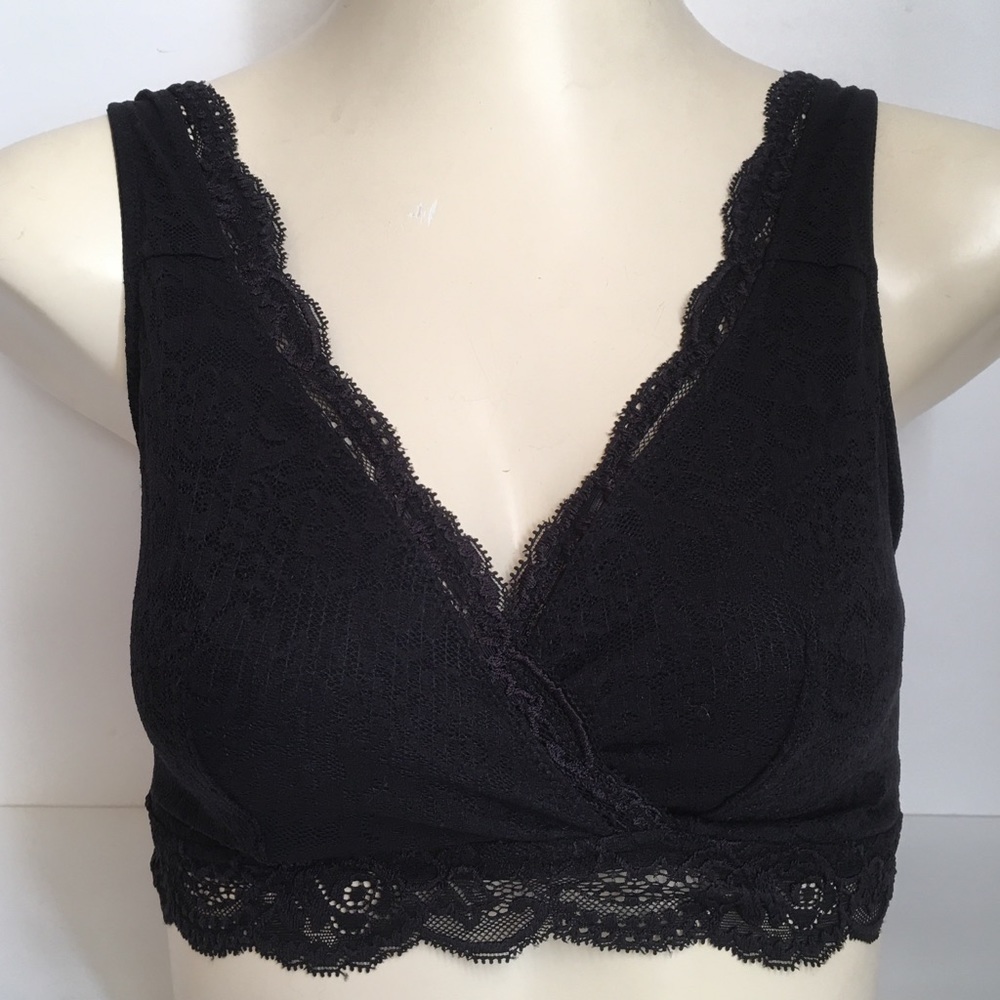 Lace Brallette Soft Bra Adjustable Strap Large